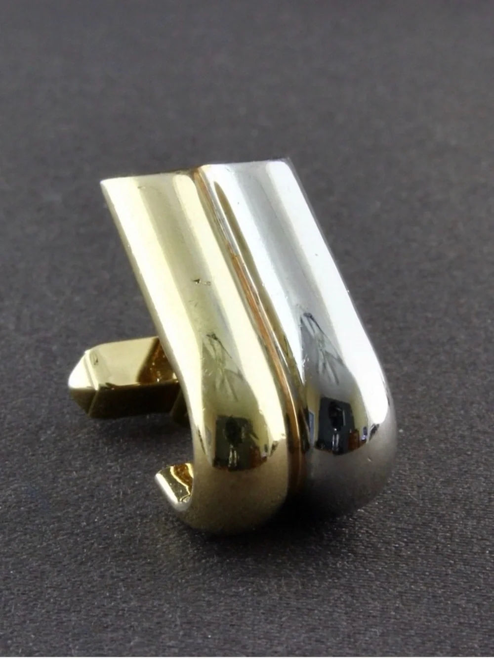 Gold & Silver Vintage Cufflinks - Two-Tone Elegant Design